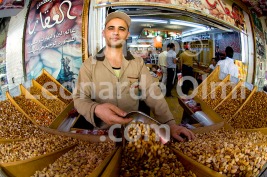 Nuts Shop, Clerk Selling, Aqaba City, Jordan